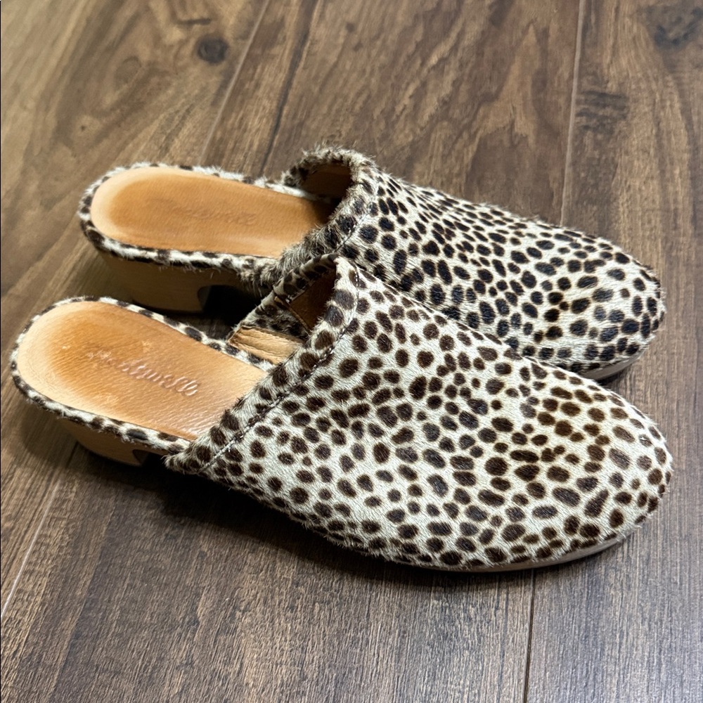 Madewell The Ruby Clog in Dotted Calf Hair size 8.5 - Picture 4 of 9
